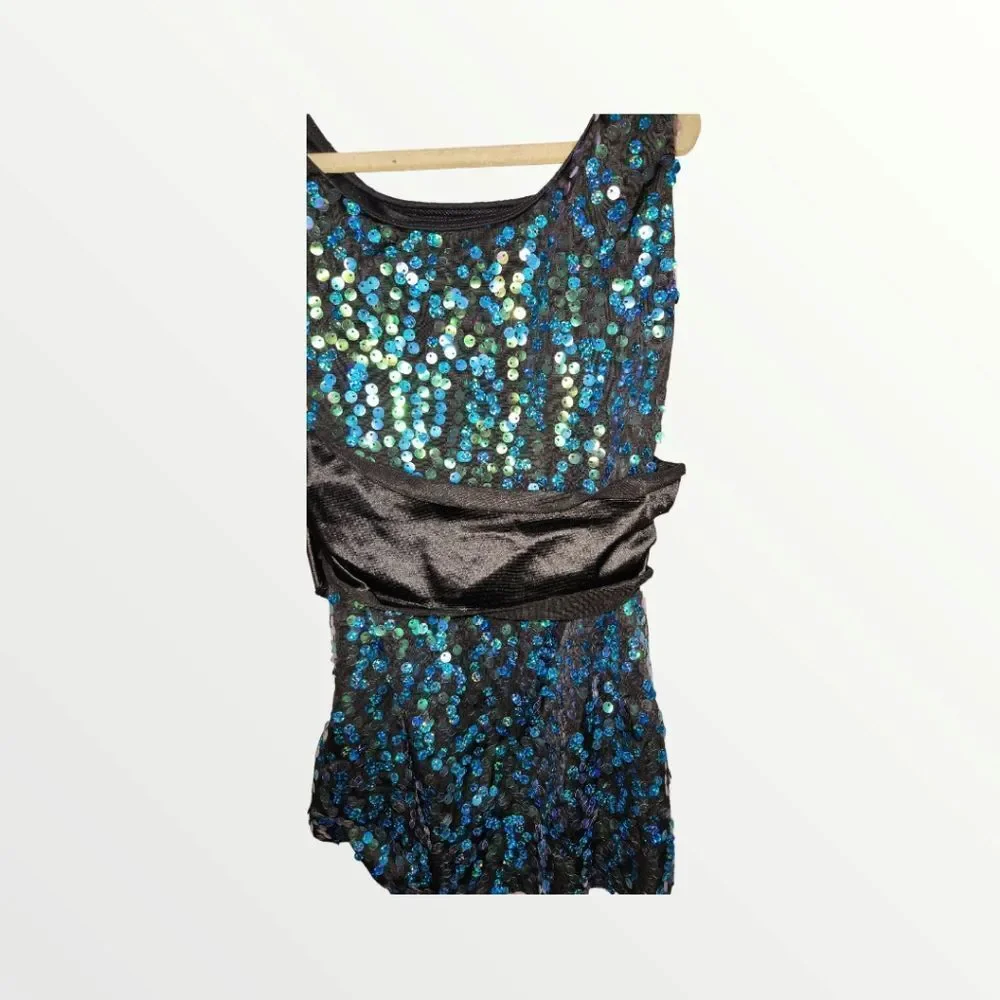 Weissman Style 5506 Dance Ballet Costume Blue top LC Large